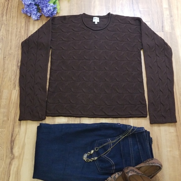 Armani Collezioni Merino Wool Cable Knit Sweater - Picture 2 of 6